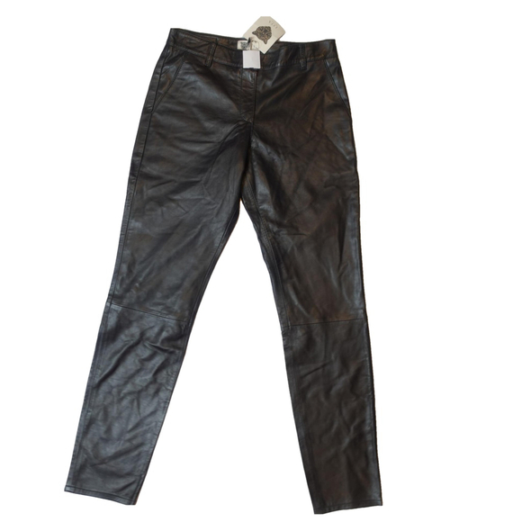 Women's Lita by Ciara Lamb Leather Pants Size 30 Black NWT $598 - Picture 1 of 10